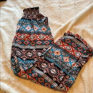 Printed Elastic-Waist Palazzo Pants - Multicolor